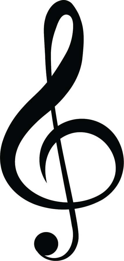 Černá nástěnná dekorace Tanelorn Treble Clef Tanelorn