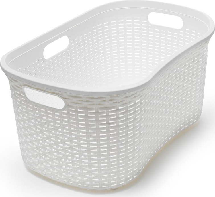 Krémově bílý koš na prádlo Addis Rattan Laundry Basket Calico Addis