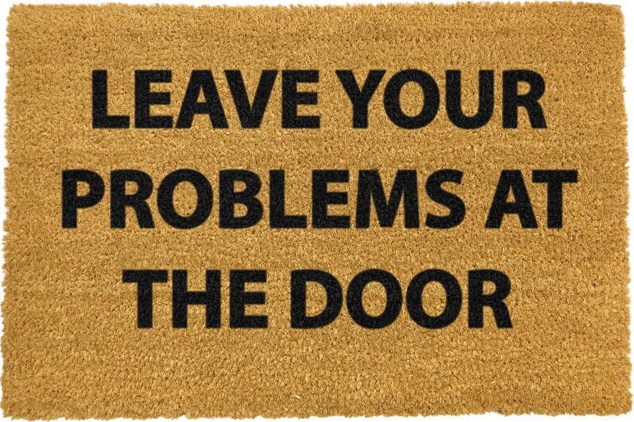 Rohožka z přírodního kokosového vlákna Artsy Doormats No Problems