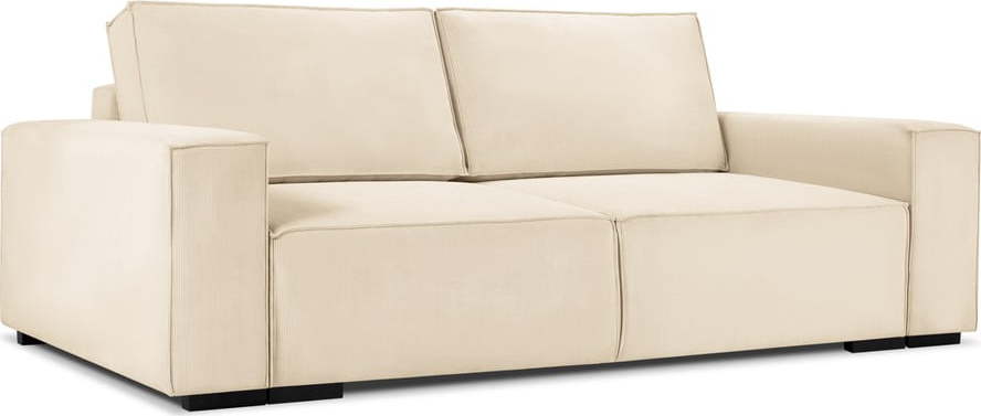 Béžová manšestrová rozkládací pohovka Mazzini Sofas Azalea Mazzini Sofas