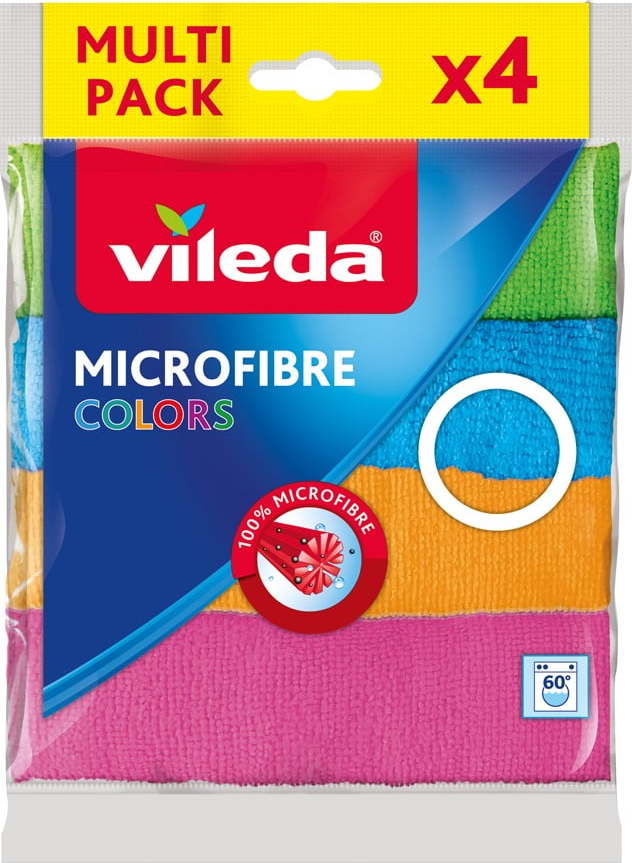 Sada 4 hadříků z mikrovlákna Vileda Colors