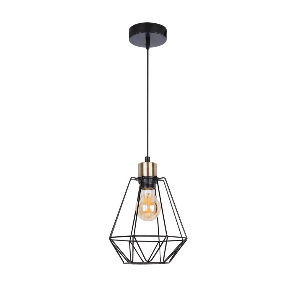 Černé kovové závěsné svítidlo ø 19 cm Primo – Candellux Lighting Candellux Lighting