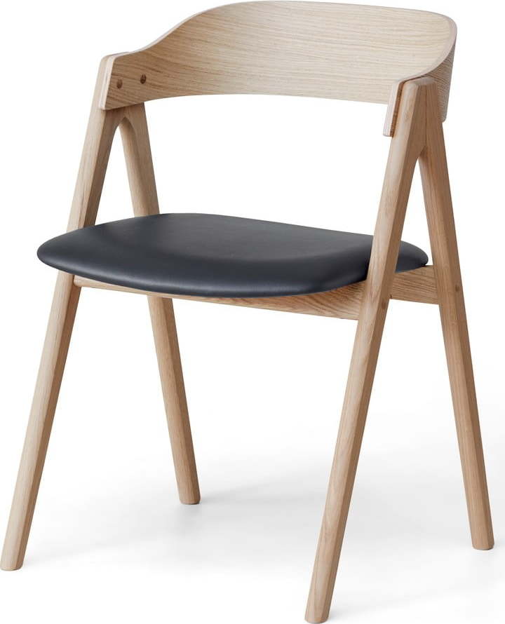 Černá/přírodní kožená jídelní židle Mette – Hammel Furniture Hammel Furniture