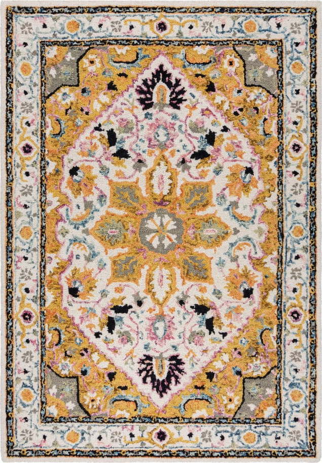 Žlutý vlněný koberec 290x200 cm Dahlia - Flair Rugs Flair Rugs