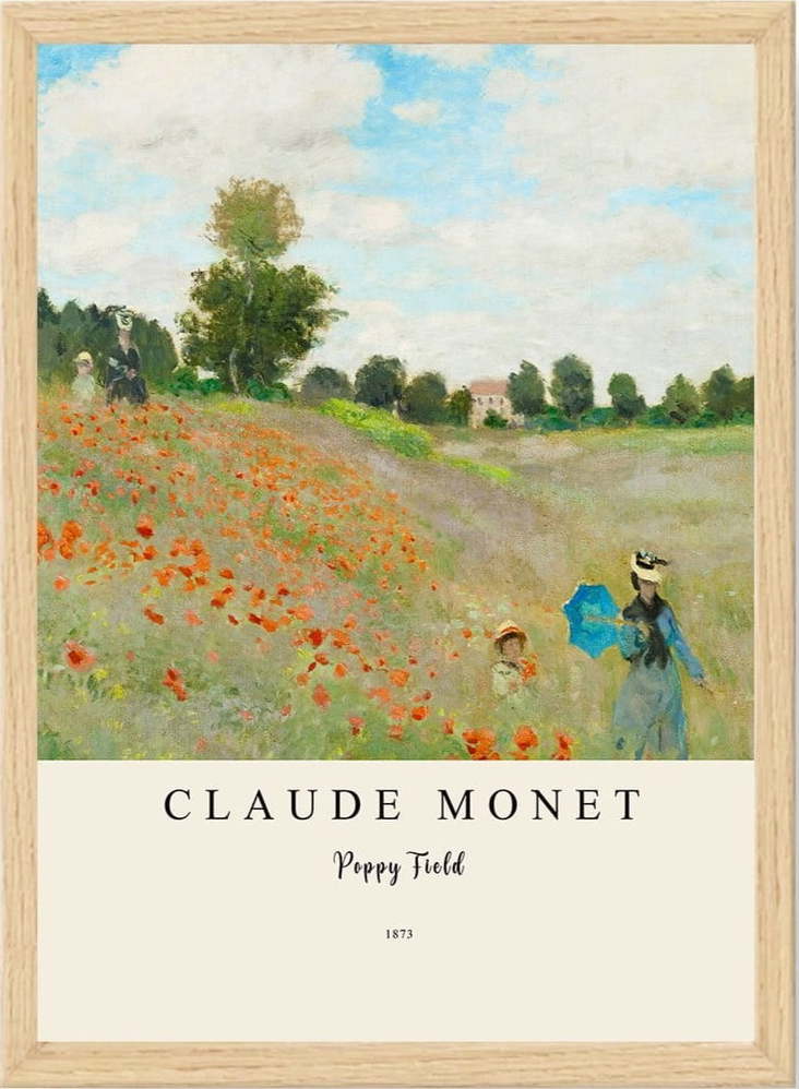 Plakát v rámu 55x75 cm Claude Monet – Wallity Wallity