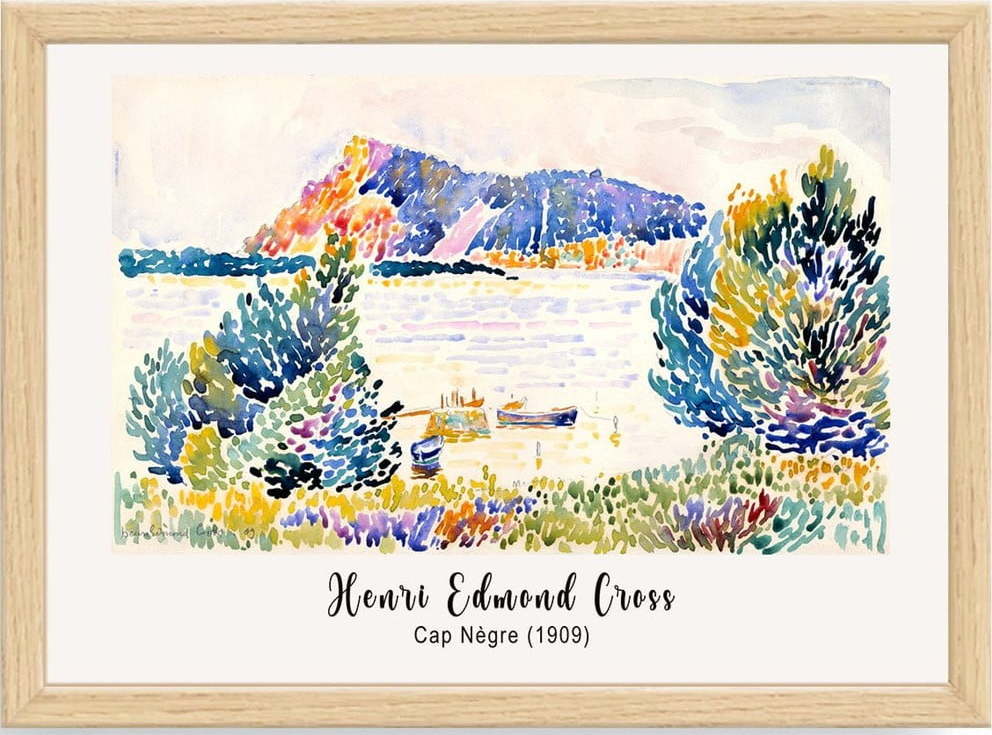 Plakát v rámu 75x55 cm Henri-Edmond Cross – Wallity Wallity