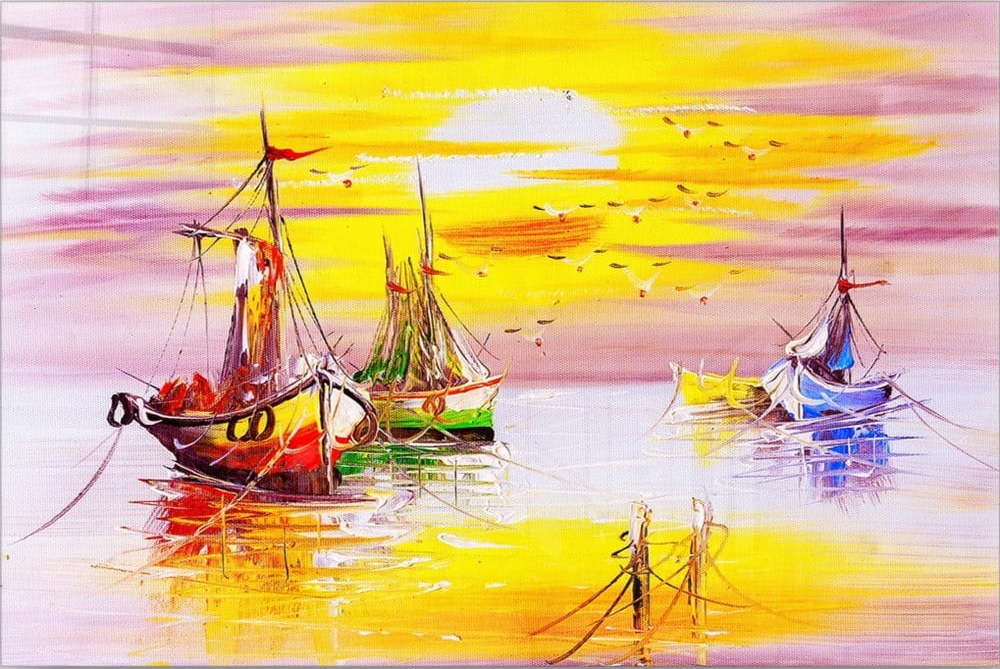 Skleněný obraz 70x50 cm Sunset – Wallity Wallity