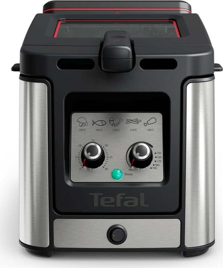 Fritéza v černo-matně stříbrné barvě Clear Duo FR600D10 – Tefal Tefal