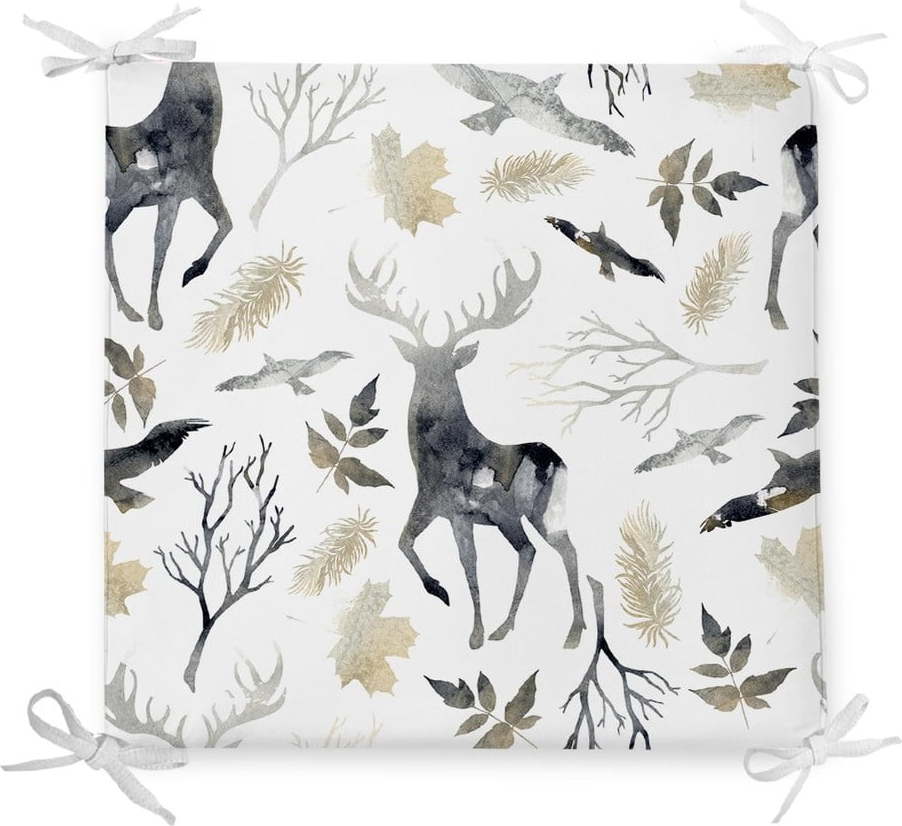 Vánoční podsedák s příměsí bavlny Minimalist Cushion Covers Dark Forest