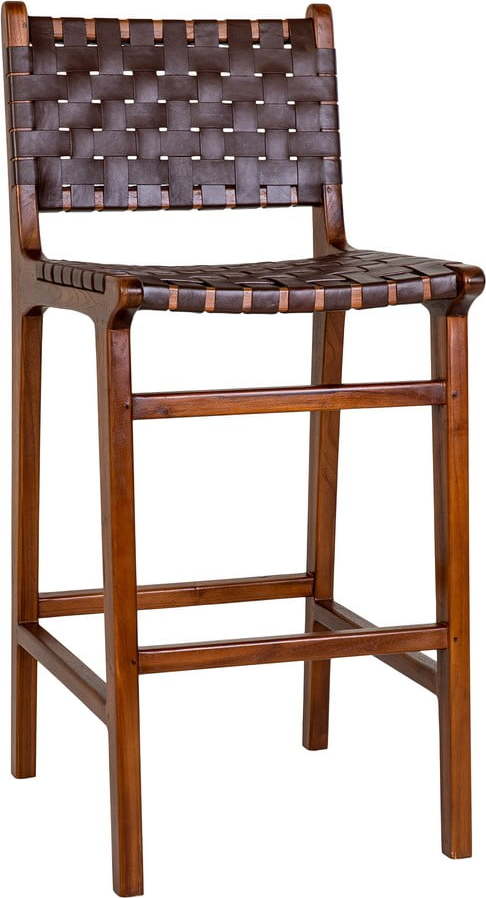 Černo-hnědá barová židle z teakového dřeva 101 cm Perugia – House Nordic House Nordic