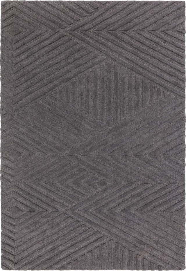 Antracitový vlněný koberec 160x230 cm Hague – Asiatic Carpets Asiatic Carpets