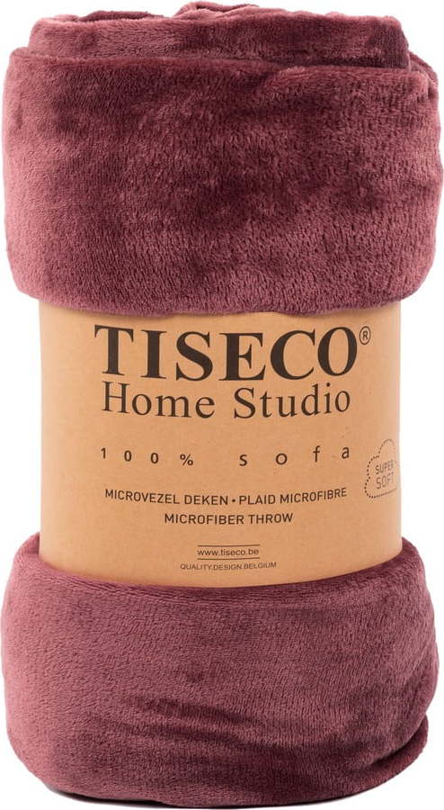 Vínový přehoz z mikroplyše na dvoulůžko 180x220 cm Cosy – Tiseco Home Studio Tiseco Home Studio