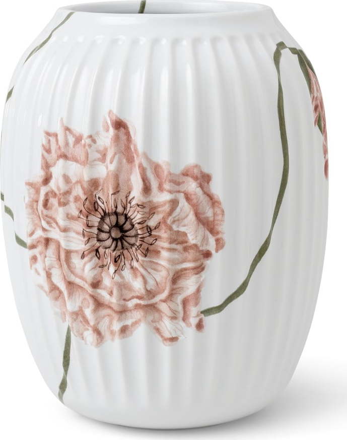 Bílá porcelánová váza Kähler Design Poppy