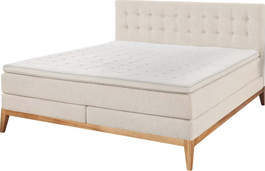 Béžová boxspring postel 180x200 cm Westwood – Rojaplast Rojaplast