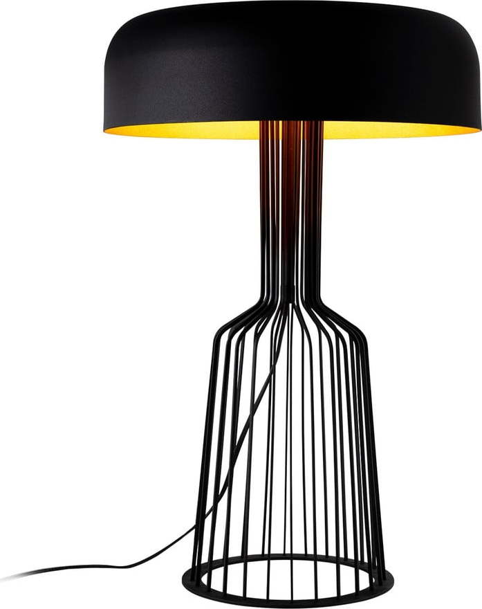 Černá stolní lampa s kovovým stínidlem (výška 57 cm) Fellini – Opviq lights Opviq lights