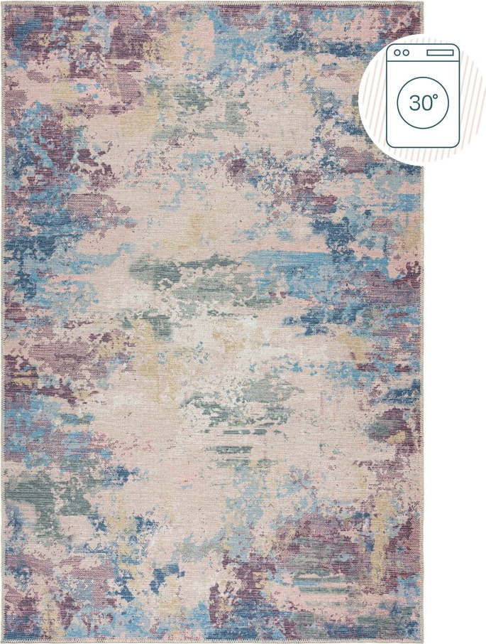 Modro-fialový pratelný koberec s příměsí recyklovaných vláken 160x230 cm Reid – Flair Rugs Flair Rugs