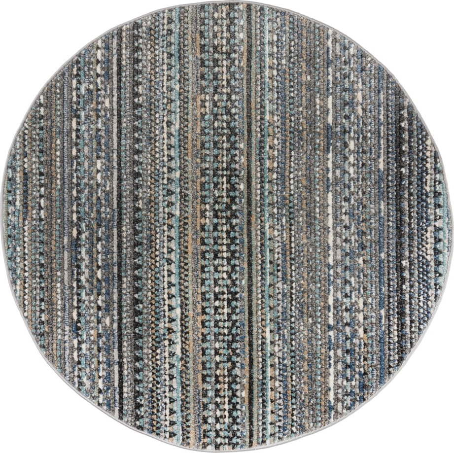 Modrý kulatý koberec 140x140 cm Camino – Flair Rugs Flair Rugs