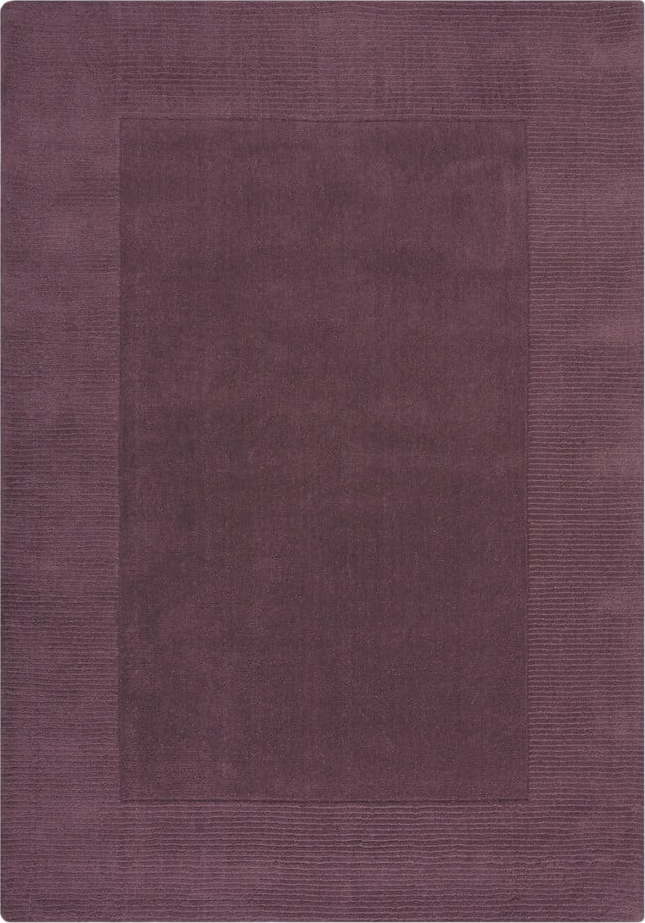 Tmavě fialový ručně tkaný vlněný koberec 120x170 cm Border – Flair Rugs Flair Rugs
