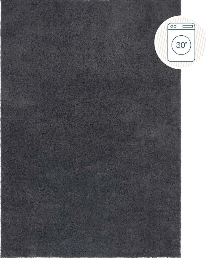 Tmavě šedý pratelný koberec z recyklovaných vláken 80x150 cm Fluffy – Flair Rugs Flair Rugs