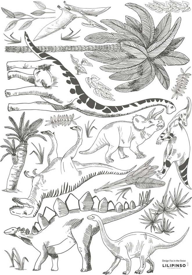 Arch samolepek 30x42 cm Dinosaurs & Plants – Lilipinso Lilipinso