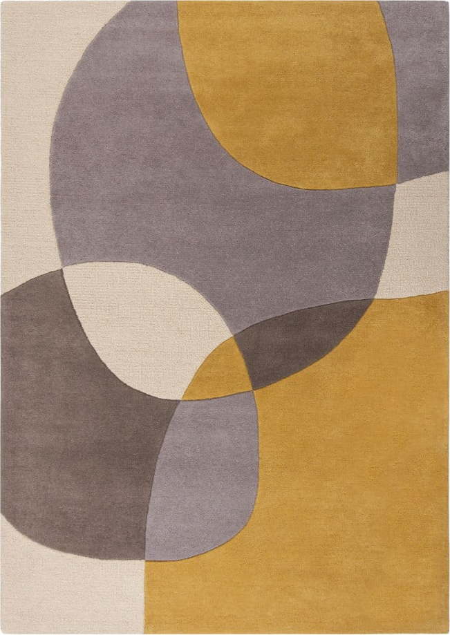 Okrově žluto-béžový vlněný koberec 200x290 cm Glow – Flair Rugs Flair Rugs