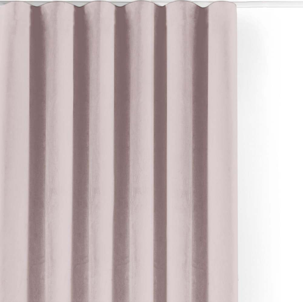 Světle růžový sametový dimout závěs 400x270 cm Velto – Filumi Filumi