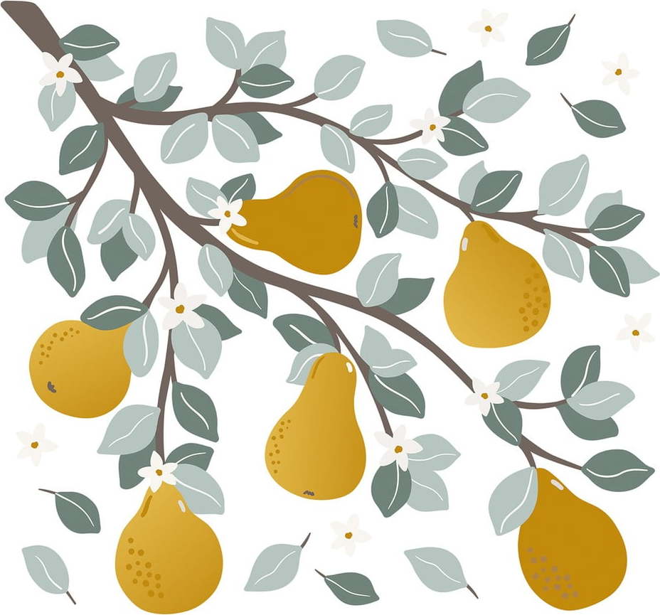 Arch samolepek 54x50 cm Pears On A Branch – Lilipinso Lilipinso