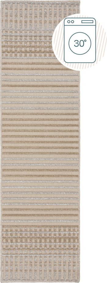 Béžový pratelný běhoun z žinylky 60x240 cm Elton – Flair Rugs Flair Rugs