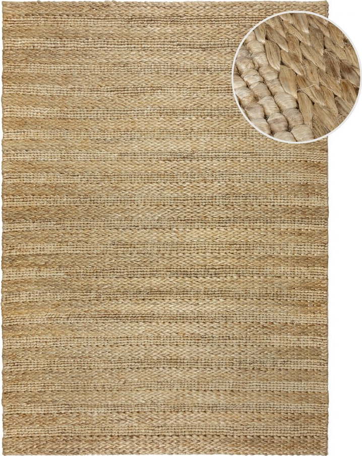 Ručně tkaný kenafový koberec v přírodní barvě 120x170 cm Drew Stripe – Flair Rugs Flair Rugs