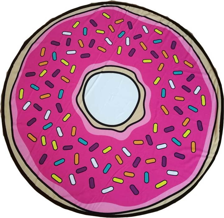 Růžová bavlněná plážová osuška ø 150 cm Donut – JAHU collections JAHU collections