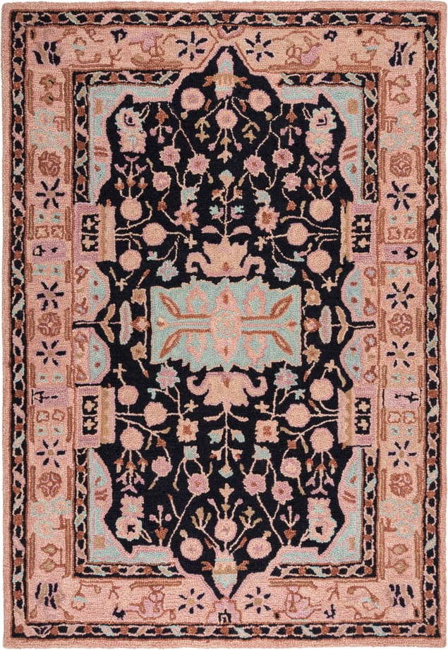 Růžový ručně tkaný vlněný koberec 200x290 cm Blossom Traditional – Flair Rugs Flair Rugs