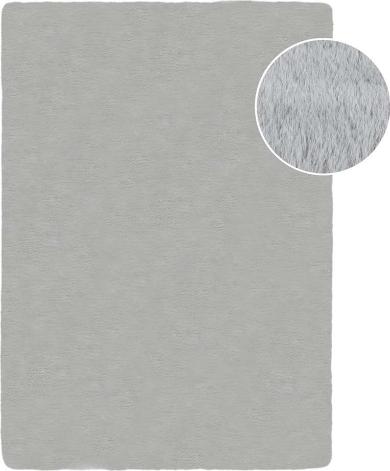 Světle šedá syntetická kožešina 200x290 cm Ivy Luxury Fur – Flair Rugs Flair Rugs