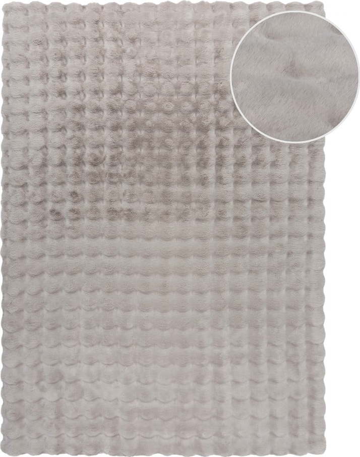 Světle šedá syntetická kožešina 80x150 cm Waffle Faux Fur – Flair Rugs Flair Rugs