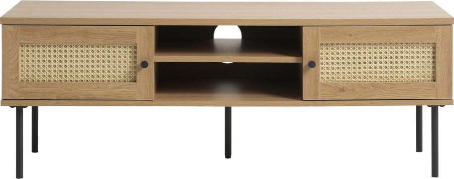 TV stolek v dekoru dubu v přírodní barvě 120x43 cm Pensacola – Unique Furniture Unique Furniture