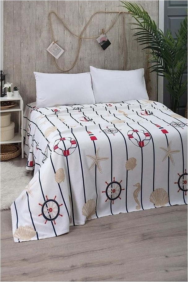 Bílý bavlněný přehoz 170x230 cm Marine – Mila Home Mila Home