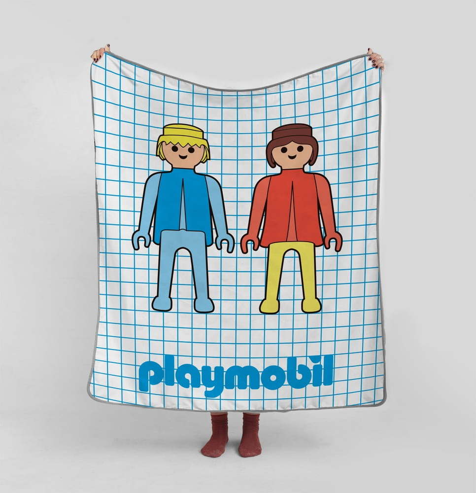 Dětská deka z mikrovlákna 130x130 cm Checkerboard – Playmobil PLAYMOBIL