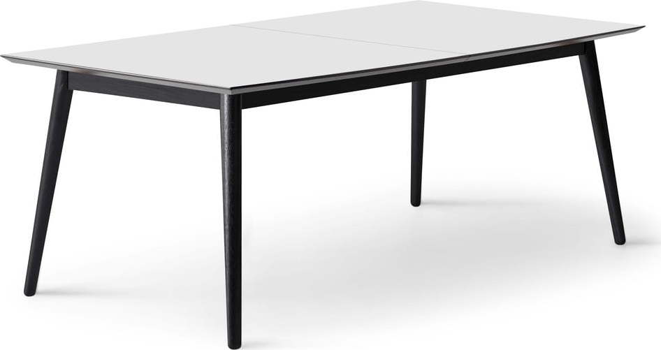 Bílo-černý rozkládací jídelní stůl s bílou deskou 100x210 cm Meza – Hammel Furniture Hammel Furniture