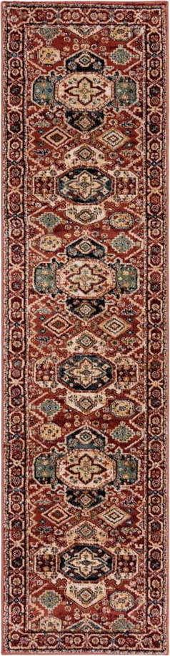 Červený běhoun 66x300 cm Gillingham – Flair Rugs Flair Rugs