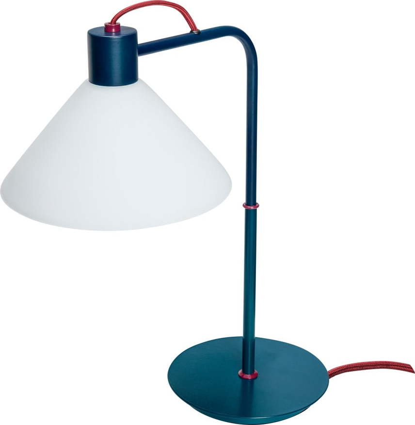 Stolní lampa v petrolejové barvě se skleněným stínidlem (výška 44 cm) Spot – Hübsch Hübsch