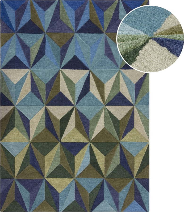 Modrý vlněný koberec 120x170 cm Reverie – Flair Rugs Flair Rugs