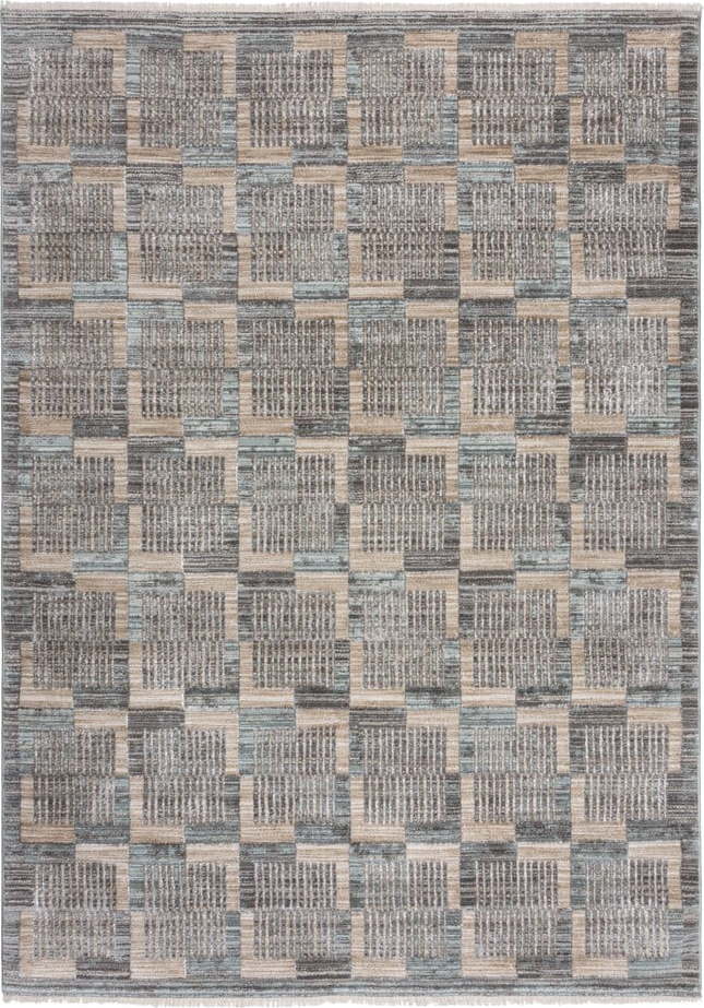 Šedo-béžový koberec 120x170 cm Evelyn Blocks – Flair Rugs Flair Rugs