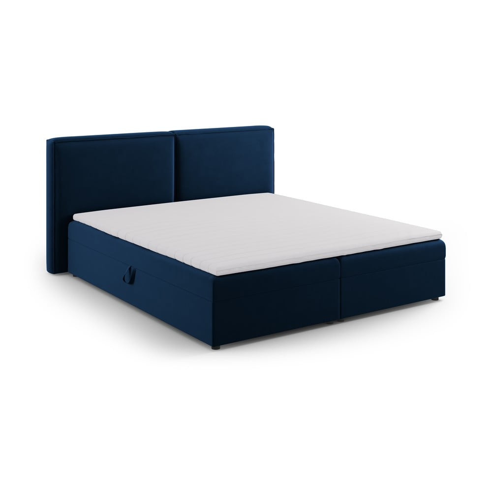 Tmavě modrá boxspring postel s úložným prostorem 160x200 cm Arendal – Cosmopolitan Design Cosmopolitan design