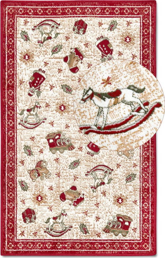 Červený koberec s vánočním motivem s příměsí bavlny 50x80 cm Toy's Delight Red Christmas – Villeroy&Boch Villeroy & boch