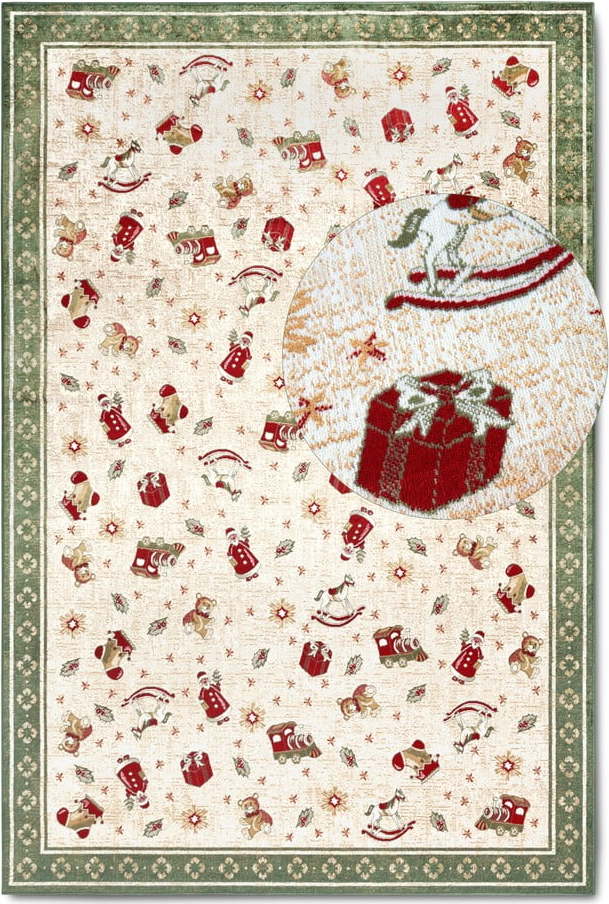 Zelený koberec s vánočním motivem s příměsí bavlny 160x230 cm Toy's Delight Green Christmas – Villeroy&Boch Villeroy & boch