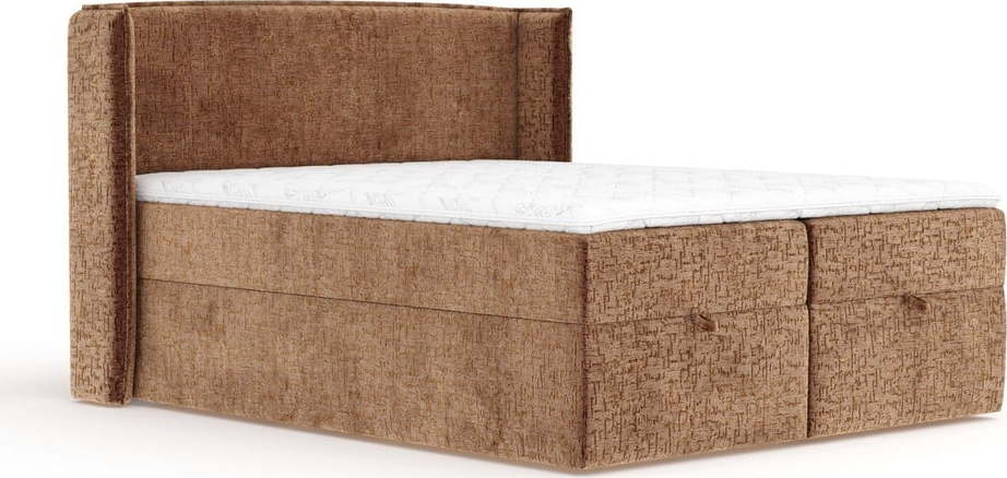 Oranžová boxspring postel s úložným prostorem 180x200 cm Passion – Maison de Rêve Maison de Reve